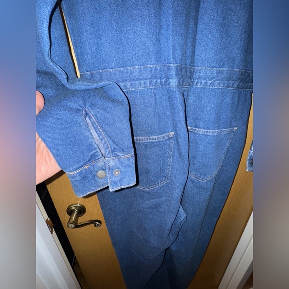 ASOS Design Denim Boiler Jumpsuit Tall - Picture 5 of 6